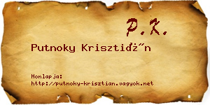 Putnoky Krisztián névjegykártya
